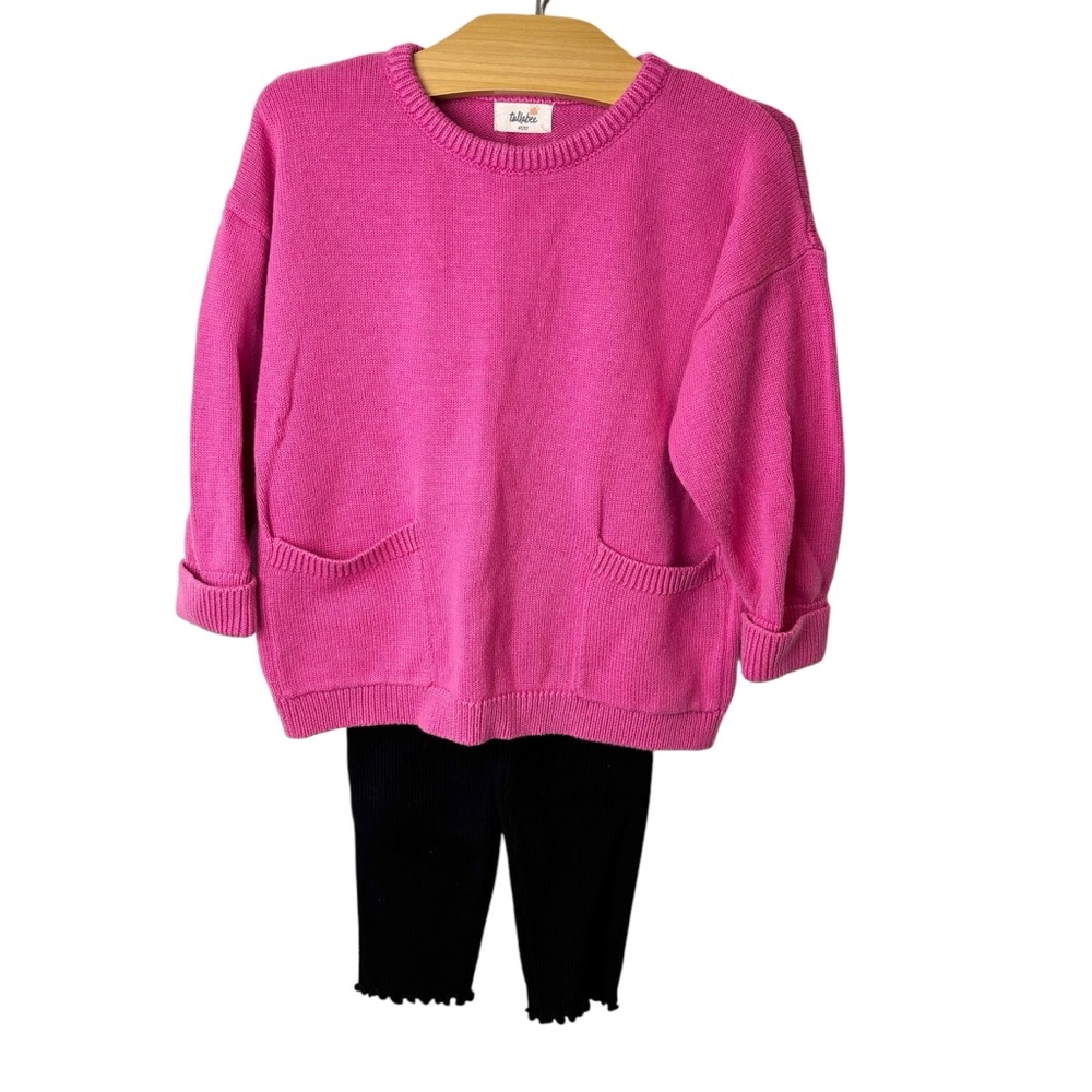 Tullabee Pink Sweater & Black Leggings